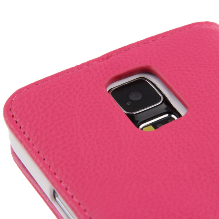 Litchi Texture Horizontal Flip Leather Case with Card Slots & Holder for Galaxy S5 mini / G800