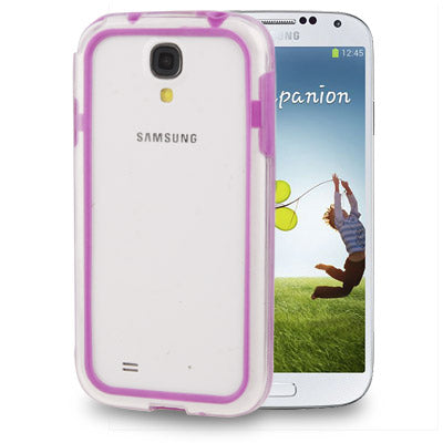 Transparent Plastic + TPU Bumper Frame for Galaxy S IV / i9500