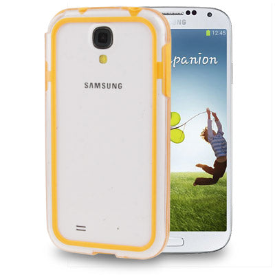 Transparent Plastic + TPU Bumper Frame for Galaxy S IV / i9500