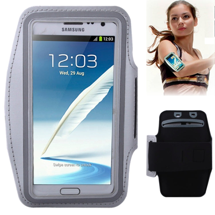 Universal PU Sports Armband Case with Earphone Hole for Galaxy Note 4 / N910 / Note III / N9000 / II / N7100 / i9220 / N7000 /  N7005 / Sony Z2 / Z1