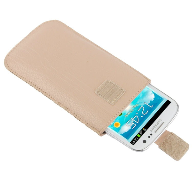 Universal Litchi Texture Leather Case Pocket Sleeve Bag
