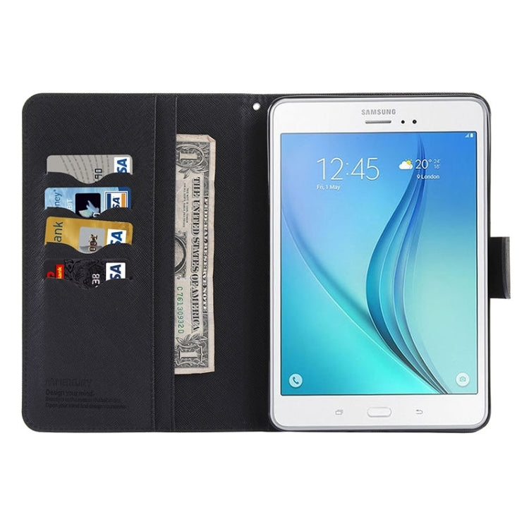 GOOSPERY Mercury Cross Texture Leather Case with Holder & Card slots & Wallet for Galaxy Tab A 8.0 / T350 / T355