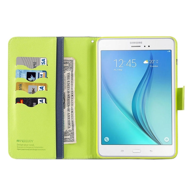 GOOSPERY Mercury Cross Texture Leather Case with Holder & Card slots & Wallet for Galaxy Tab A 8.0 / T350 / T355