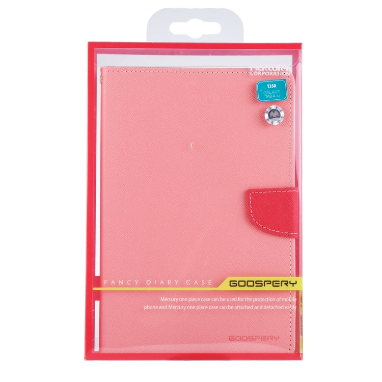 GOOSPERY Mercury Cross Texture Leather Case with Holder & Card slots & Wallet for Galaxy Tab A 8.0 / T350 / T355