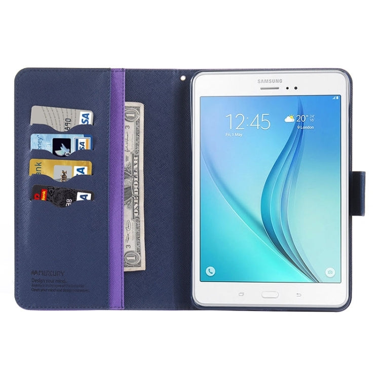 GOOSPERY Mercury Cross Texture Leather Case with Holder & Card slots & Wallet for Galaxy Tab A 8.0 / T350 / T355