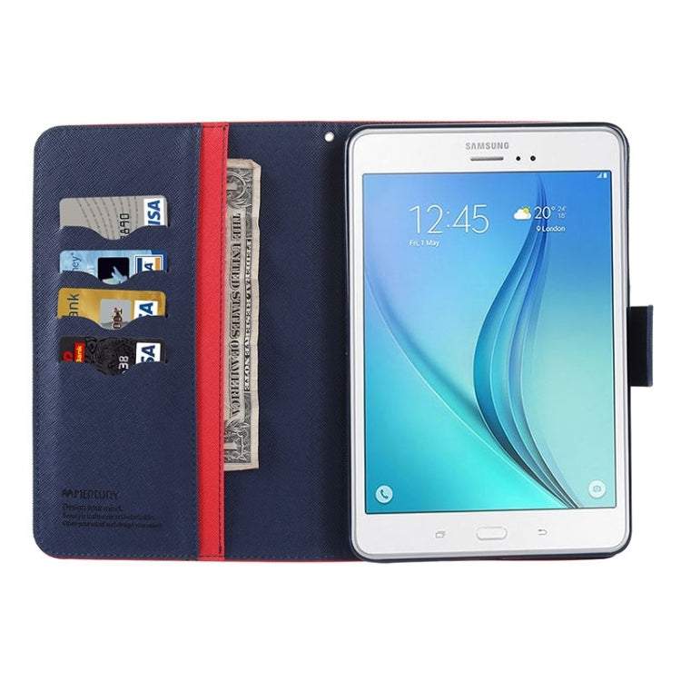 GOOSPERY Mercury Cross Texture Leather Case with Holder & Card slots & Wallet for Galaxy Tab A 8.0 / T350 / T355