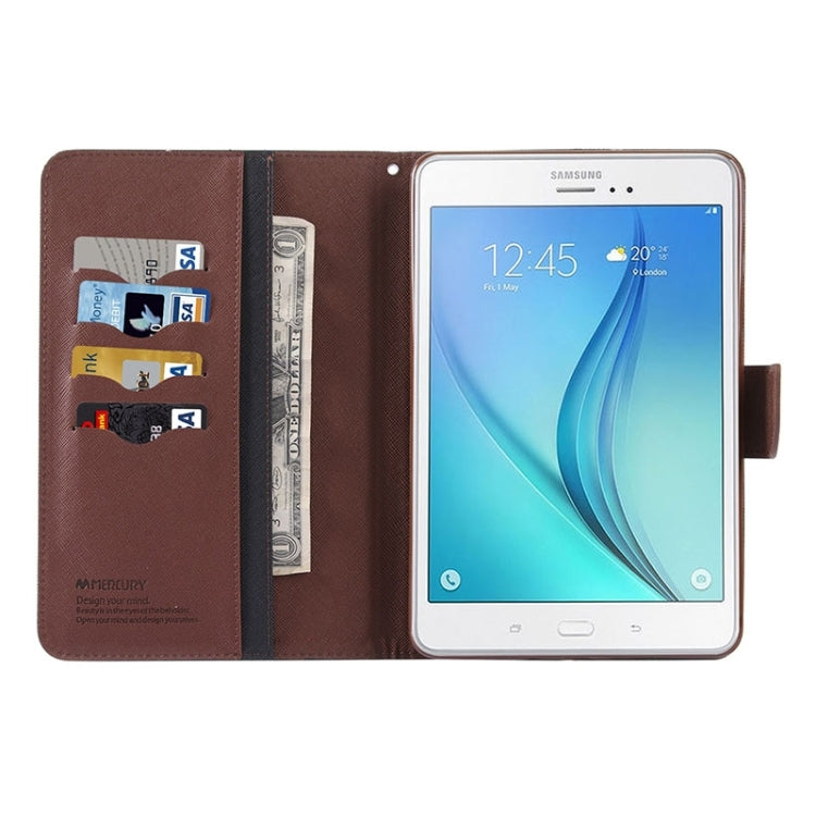 GOOSPERY Mercury Cross Texture Leather Case with Holder & Card slots & Wallet for Galaxy Tab A 8.0 / T350 / T355