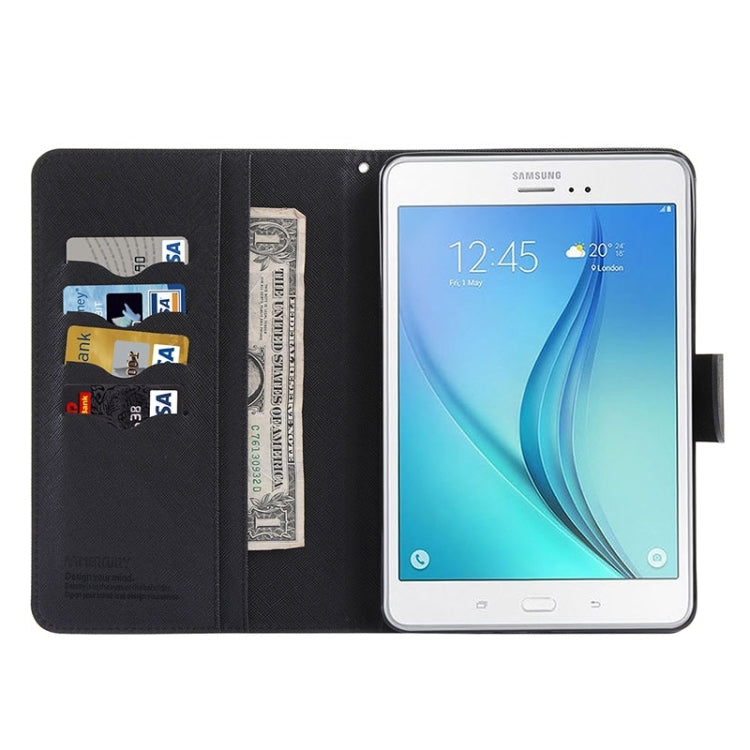 Mercury Cross Texture Leather Case with Holder & Card slots & Wallet for Galaxy Tab A 9.7 / T550 / T555