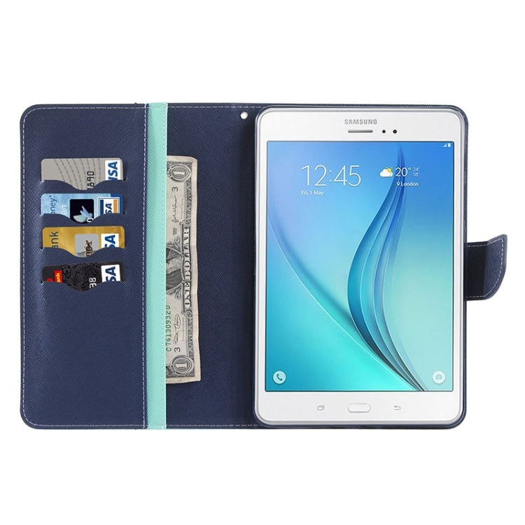 Mercury Cross Texture Leather Case with Holder & Card slots & Wallet for Galaxy Tab A 9.7 / T550 / T555
