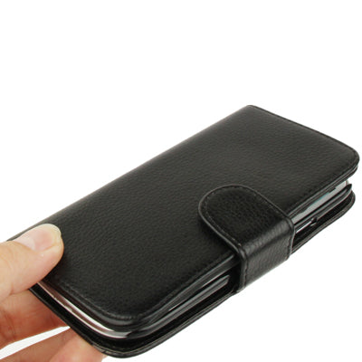 Lichi Texture Flip Leather Case Cover with Credit Card Slots & Belt Clip for Galaxy S III / i9300