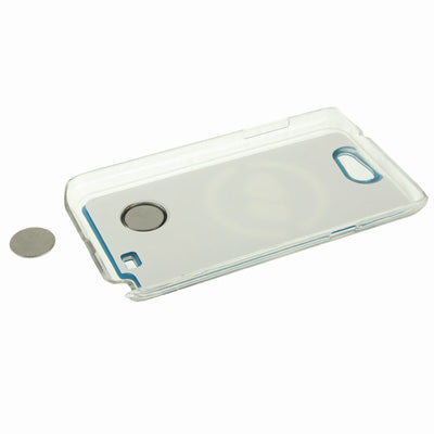 Hollow Heart Pattern LED Changed Sense Flash Light Effect Pasting Metal Plastic Case for Galaxy Note II / N7100