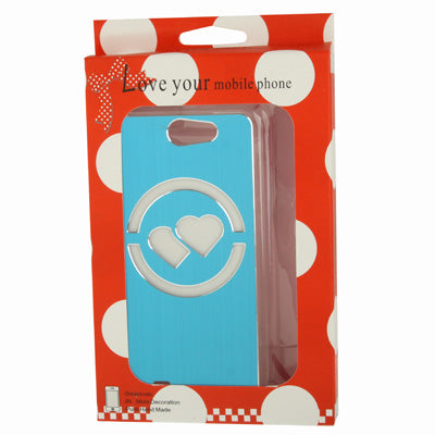 Hollow Heart Pattern LED Changed Sense Flash Light Effect Pasting Metal Plastic Case for Galaxy Note II / N7100