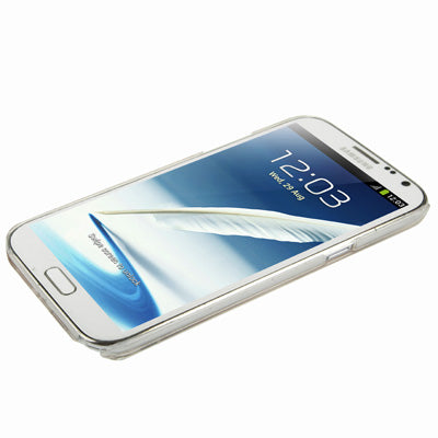Hollow Heart Pattern LED Changed Sense Flash Light Effect Pasting Metal Plastic Case for Galaxy Note II / N7100