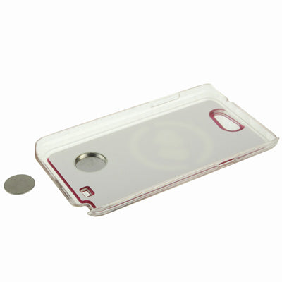 Hollow Heart Pattern LED Changed Sense Flash Light Effect Pasting Metal Plastic Case for Galaxy Note II / N7100