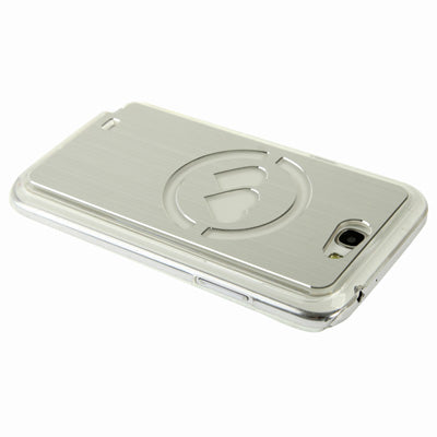 Hollow Heart Pattern LED Changed Sense Flash Light Effect Pasting Metal Plastic Case for Galaxy Note II / N7100
