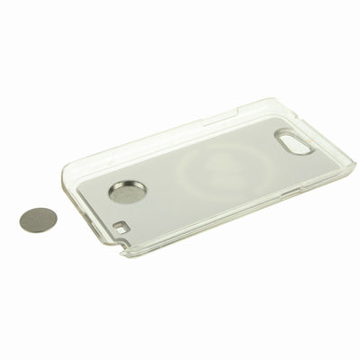 Hollow Heart Pattern LED Changed Sense Flash Light Effect Pasting Metal Plastic Case for Galaxy Note II / N7100