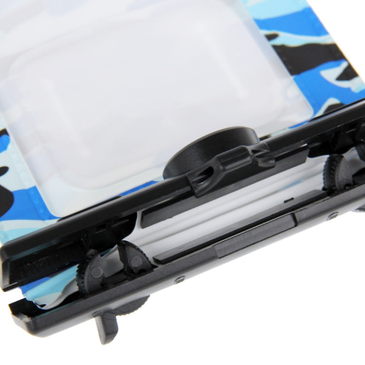 Camouflage Pattern Waterproof Bag with Strap & Armband for Galaxy S IV / i9500 (Blue)