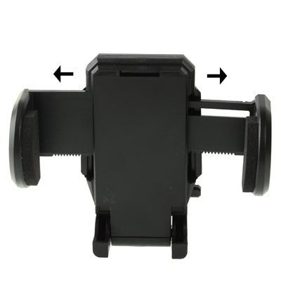 Dual USB 5V 1A / 2A Car Charger Holder, Width: 45-87mm, For iPhone, Galaxy, Huawei, Xiaomi, Lenovo, Sony, LG, HTC and Other Smartphones(Black)