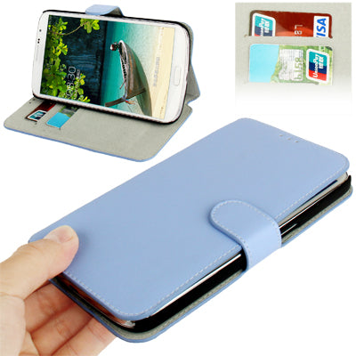 Leather Case with Holder & Credit Card Slots for Galaxy Mega 6.3 / i9200