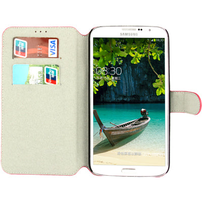 Leather Case with Holder & Credit Card Slots for Galaxy Mega 6.3 / i9200
