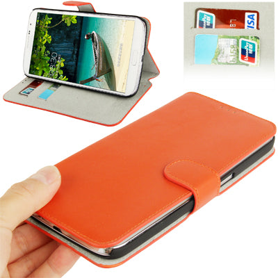Leather Case with Holder & Credit Card Slots for Galaxy Mega 6.3 / i9200