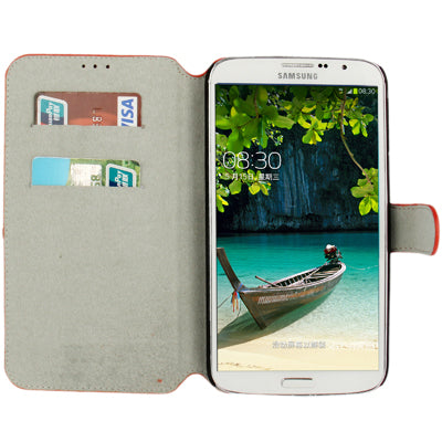 Leather Case with Holder & Credit Card Slots for Galaxy Mega 6.3 / i9200