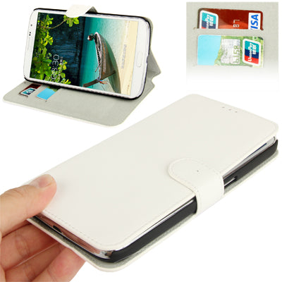 Leather Case with Holder & Credit Card Slots for Galaxy Mega 6.3 / i9200