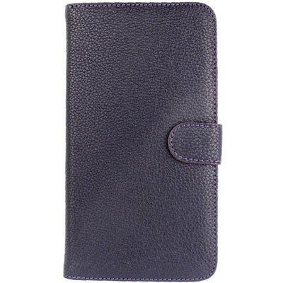 Litchi Texture Genuine Leather Case with Holder & Credit Card Slots for Galaxy Mega 6.3 / i9200