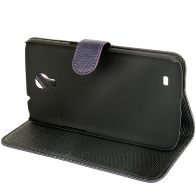 Litchi Texture Genuine Leather Case with Holder & Credit Card Slots for Galaxy Mega 6.3 / i9200