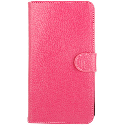 Litchi Texture Genuine Leather Case with Holder & Credit Card Slots for Galaxy Mega 6.3 / i9200