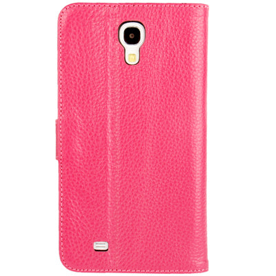 Litchi Texture Genuine Leather Case with Holder & Credit Card Slots for Galaxy Mega 6.3 / i9200