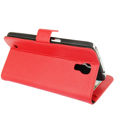 Litchi Texture Genuine Leather Case with Holder & Credit Card Slots for Galaxy Mega 6.3 / i9200