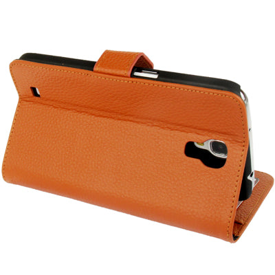 Litchi Texture Genuine Leather Case with Holder & Credit Card Slots for Galaxy Mega 6.3 / i9200
