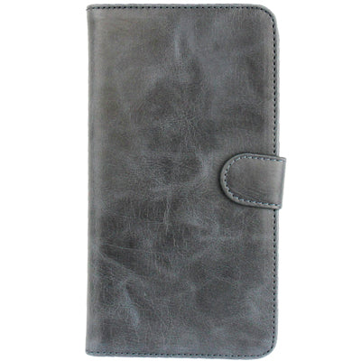Crazy Horse Texture Leather Case with Holder & Credit Card Slots for Galaxy Mega 6.3 / i9200(Black)