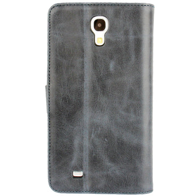 Crazy Horse Texture Leather Case with Holder & Credit Card Slots for Galaxy Mega 6.3 / i9200(Black)
