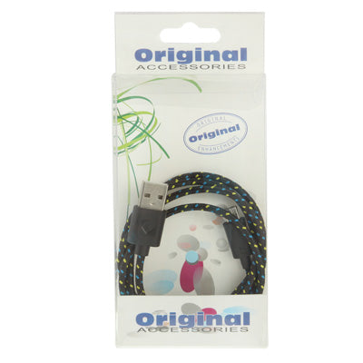 Nylon Netting Style Micro 5 Pin USB Data Transfer / Charge Cable for Galaxy S IV / i9500 / S III / i9300 / Note II / N7100 / Nokia / HTC / Blackberry / Sony, Length: 1m