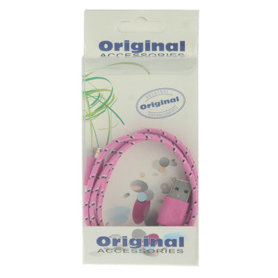 Nylon Netting Style Micro 5 Pin USB Data Transfer / Charge Cable for Galaxy S IV / i9500 / S III / i9300 / Note II / N7100 / Nokia / HTC / Blackberry / Sony, Length: 1m