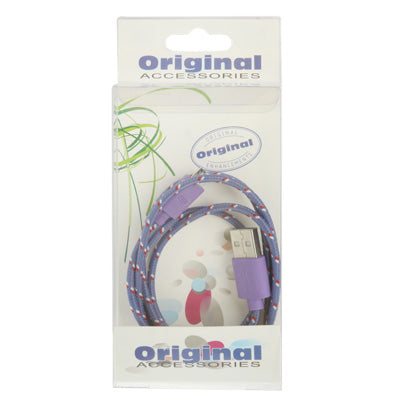 Nylon Netting Style Micro 5 Pin USB Data Transfer / Charge Cable for Galaxy S IV / i9500 / S III / i9300 / Note II / N7100 / Nokia / HTC / Blackberry / Sony, Length: 1m