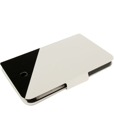 2-color Gravel Texture Leather Case with Holder  & Credit Card Slots for Galaxy Tab 3 (7.0) / P3200(White)