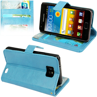 Imitation Sheepskin Texture Horizontal Flip Leather Case with Card Slots & Holder for Galaxy S II / i9100