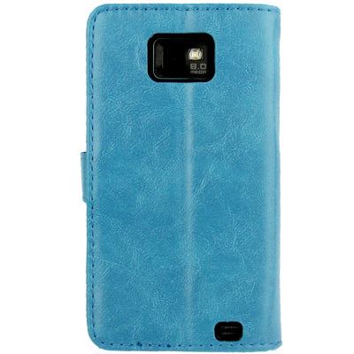 Imitation Sheepskin Texture Horizontal Flip Leather Case with Card Slots & Holder for Galaxy S II / i9100
