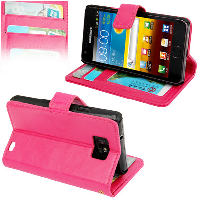 Imitation Sheepskin Texture Horizontal Flip Leather Case with Card Slots & Holder for Galaxy S II / i9100
