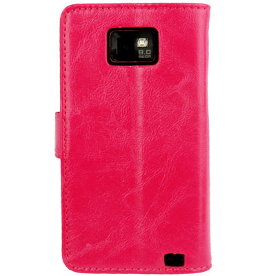Imitation Sheepskin Texture Horizontal Flip Leather Case with Card Slots & Holder for Galaxy S II / i9100