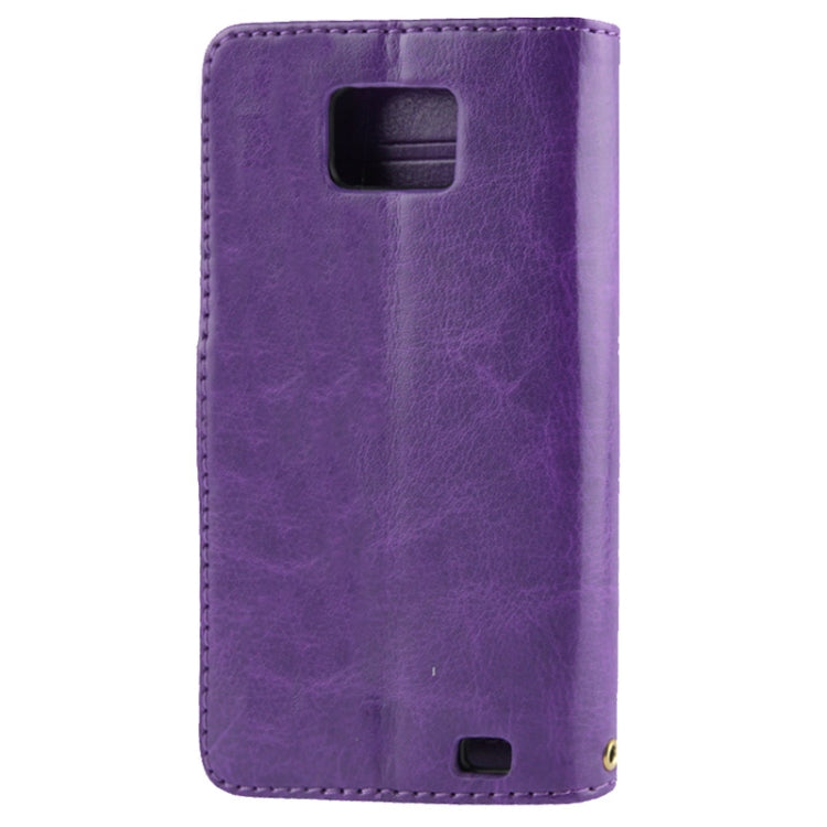 Imitation Sheepskin Texture Horizontal Flip Leather Case with Card Slots & Holder for Galaxy S II / i9100