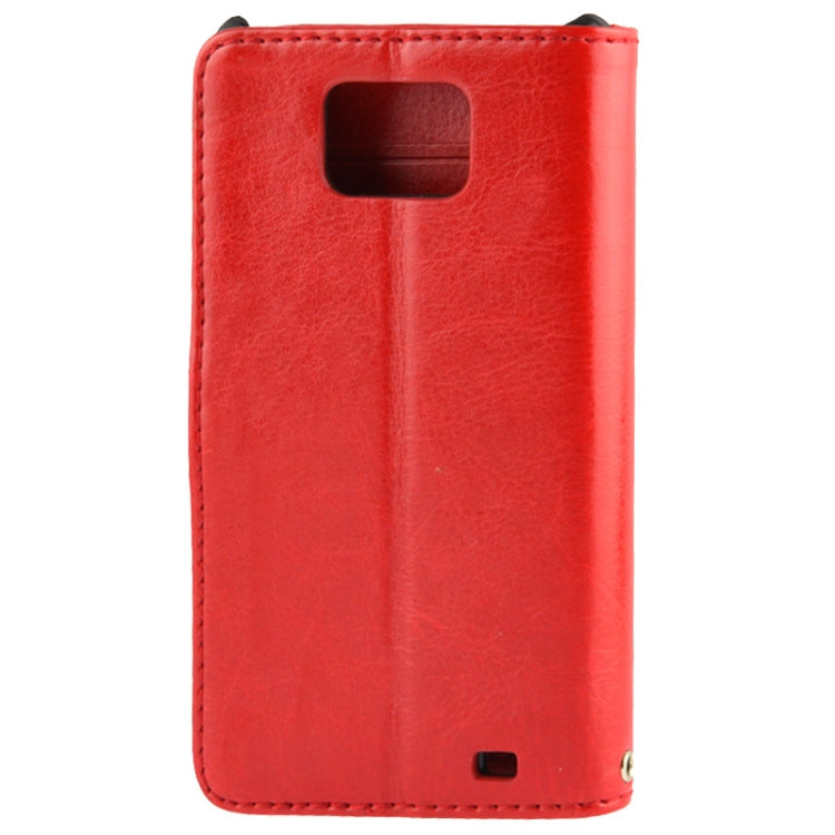 Imitation Sheepskin Texture Horizontal Flip Leather Case with Card Slots & Holder for Galaxy S II / i9100
