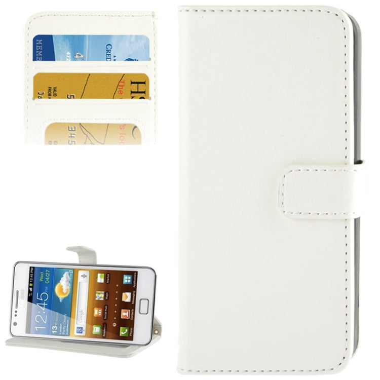 Imitation Sheepskin Texture Horizontal Flip Leather Case with Card Slots & Holder for Galaxy S II / i9100