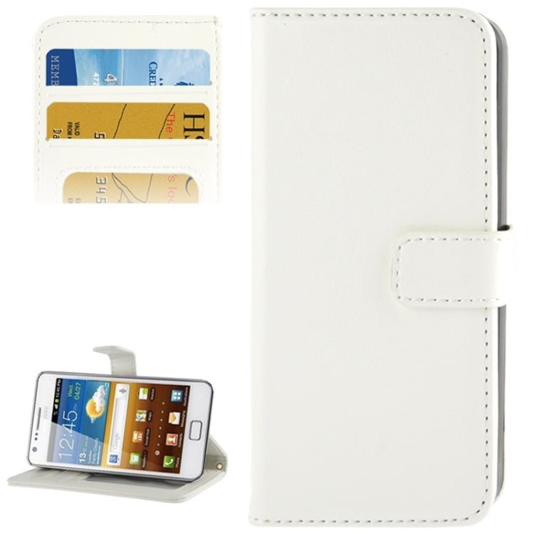 Imitation Sheepskin Texture Horizontal Flip Leather Case with Card Slots & Holder for Galaxy S II / i9100