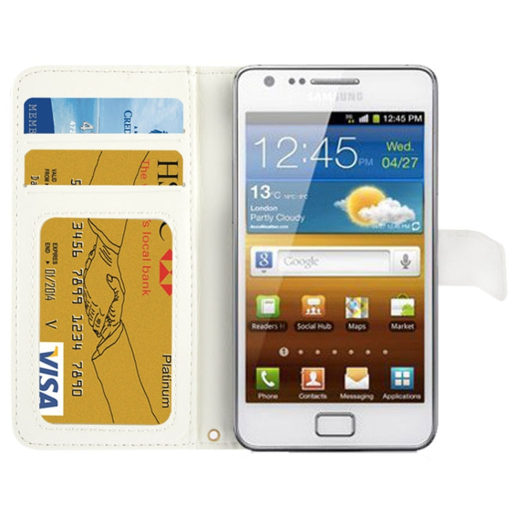 Imitation Sheepskin Texture Horizontal Flip Leather Case with Card Slots & Holder for Galaxy S II / i9100
