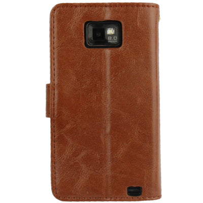 Imitation Sheepskin Texture Horizontal Flip Leather Case with Card Slots & Holder for Galaxy S II / i9100