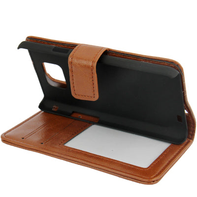 Imitation Sheepskin Texture Horizontal Flip Leather Case with Card Slots & Holder for Galaxy S II / i9100